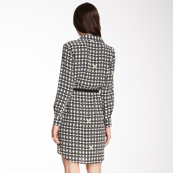 Trina Turk Silk Dress Button Front - Size 8 - Picture 2 of 8